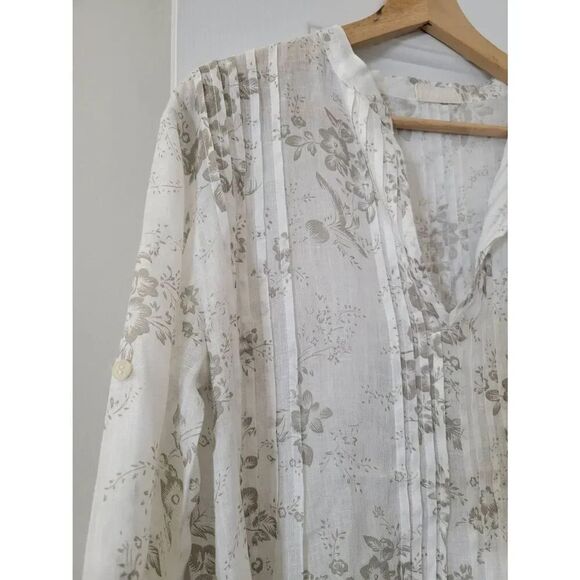 CP SHADES Linen Floral Print Tunic S - Picture 3 of 10